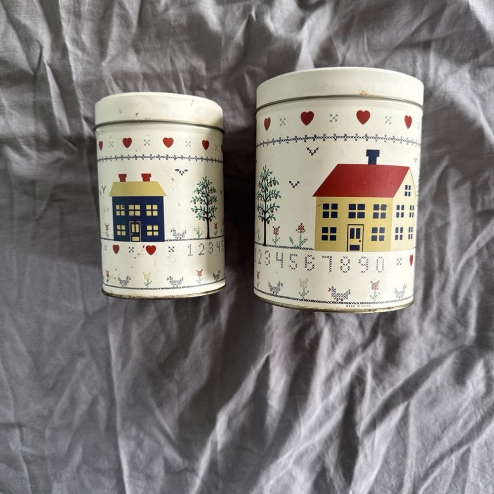 Cute home decor metal containers